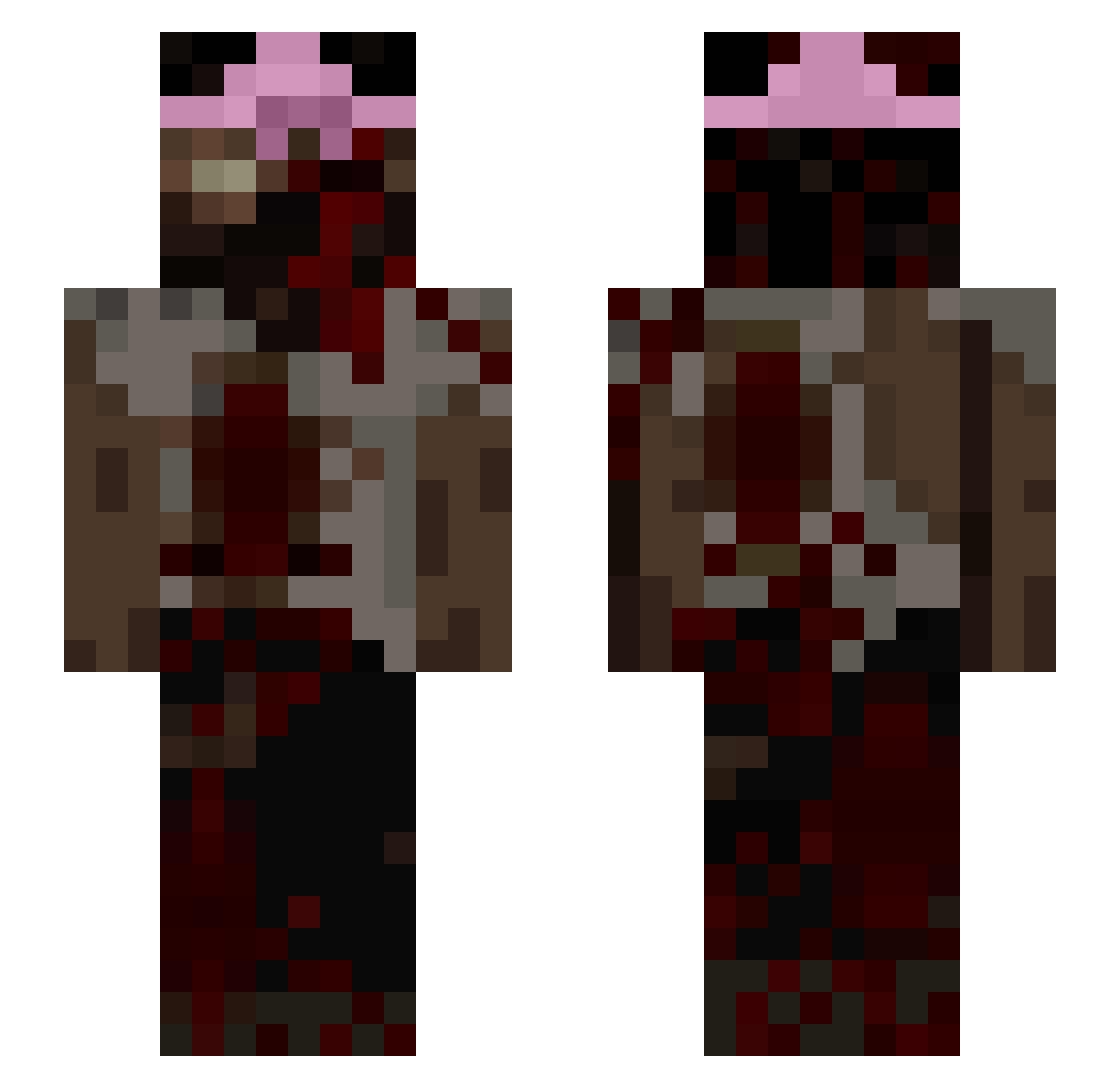 DIFFERENT_DAY Minecraft skin, front and back view