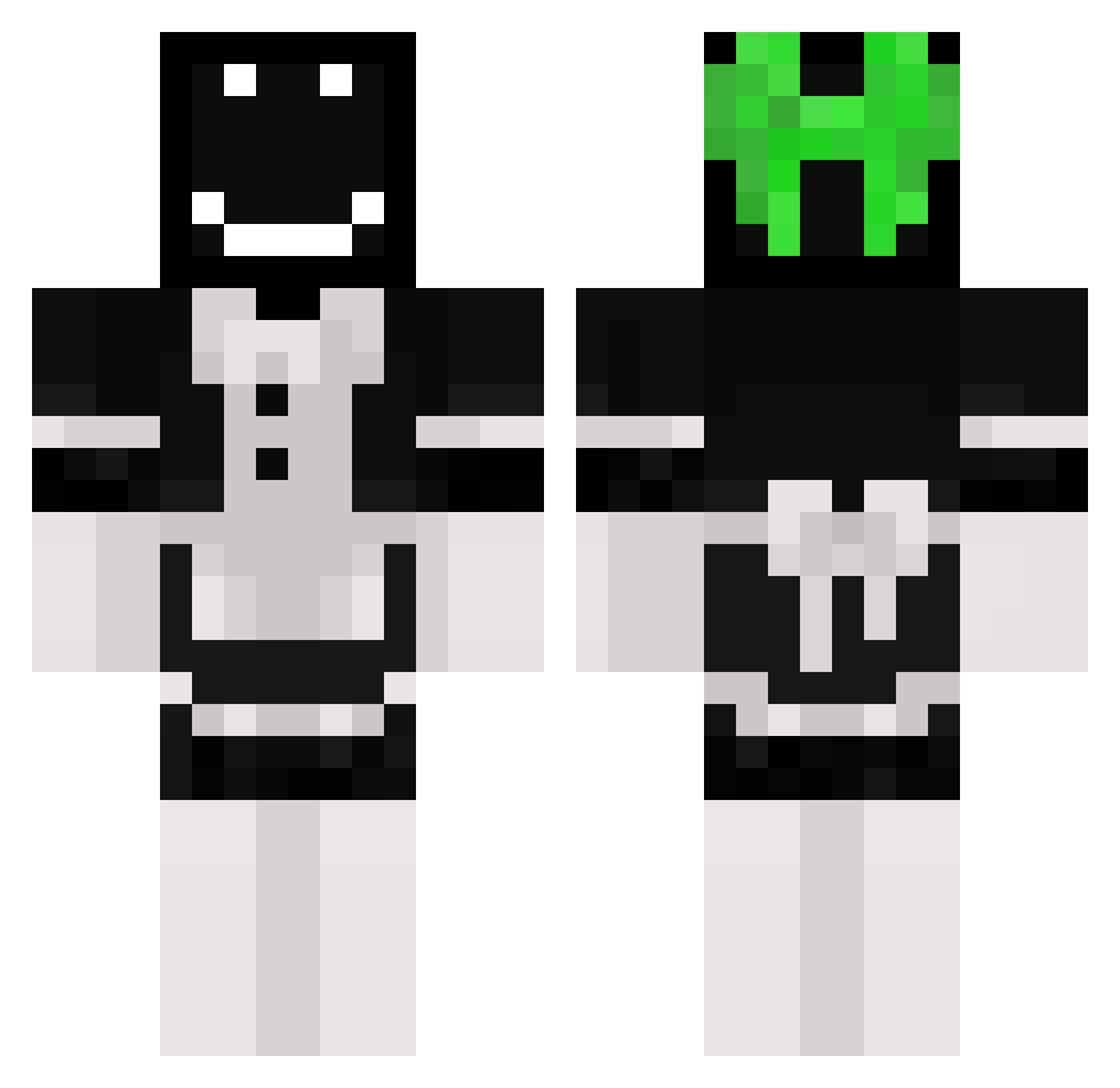 OreoPlexuo Minecraft skin, front and back view