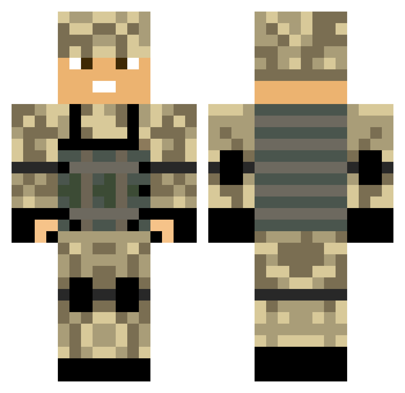 Gottlieb99 Minecraft skin, front and back view