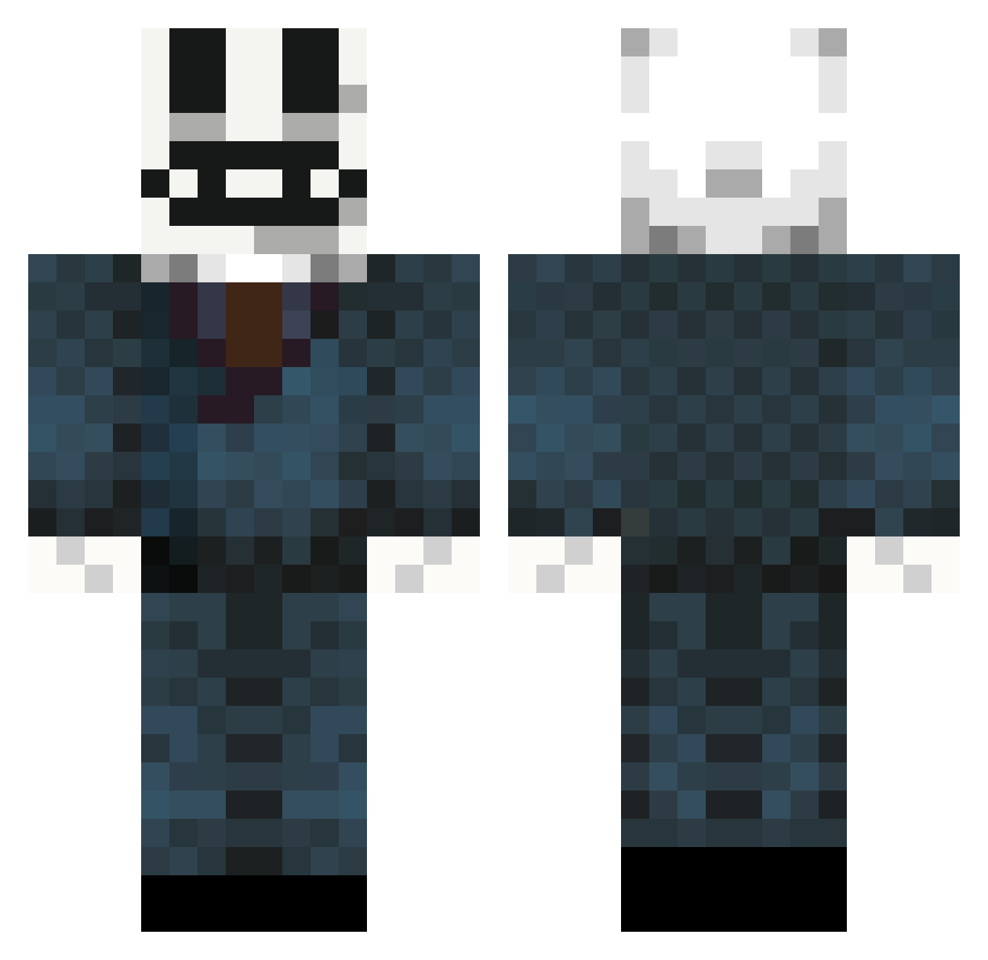 calaversko Minecraft skin, front and back view