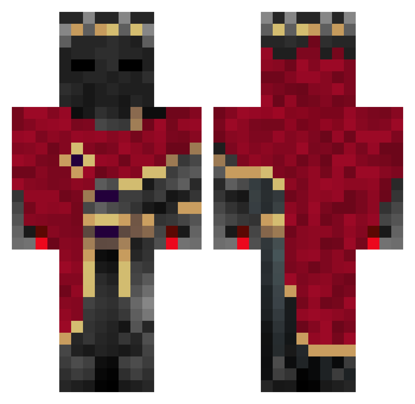 ember_monarch Minecraft skin, front and back view
