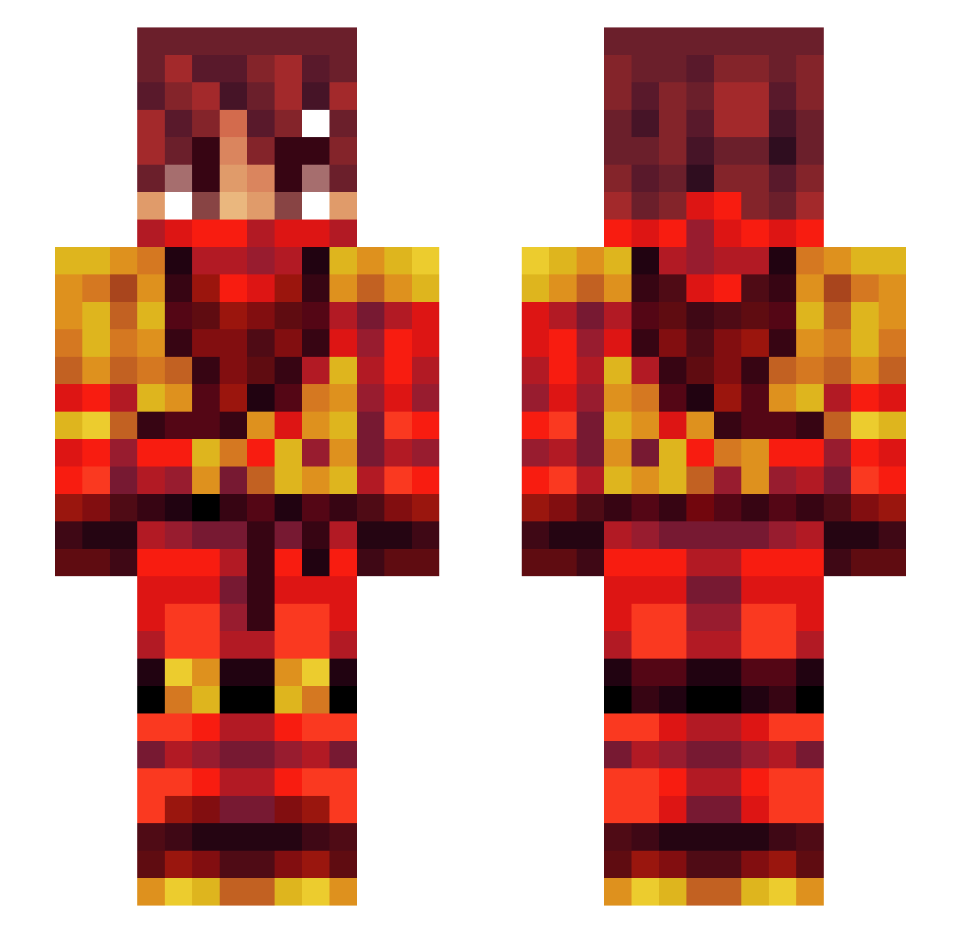 Weever_08 Minecraft skin, front and back view