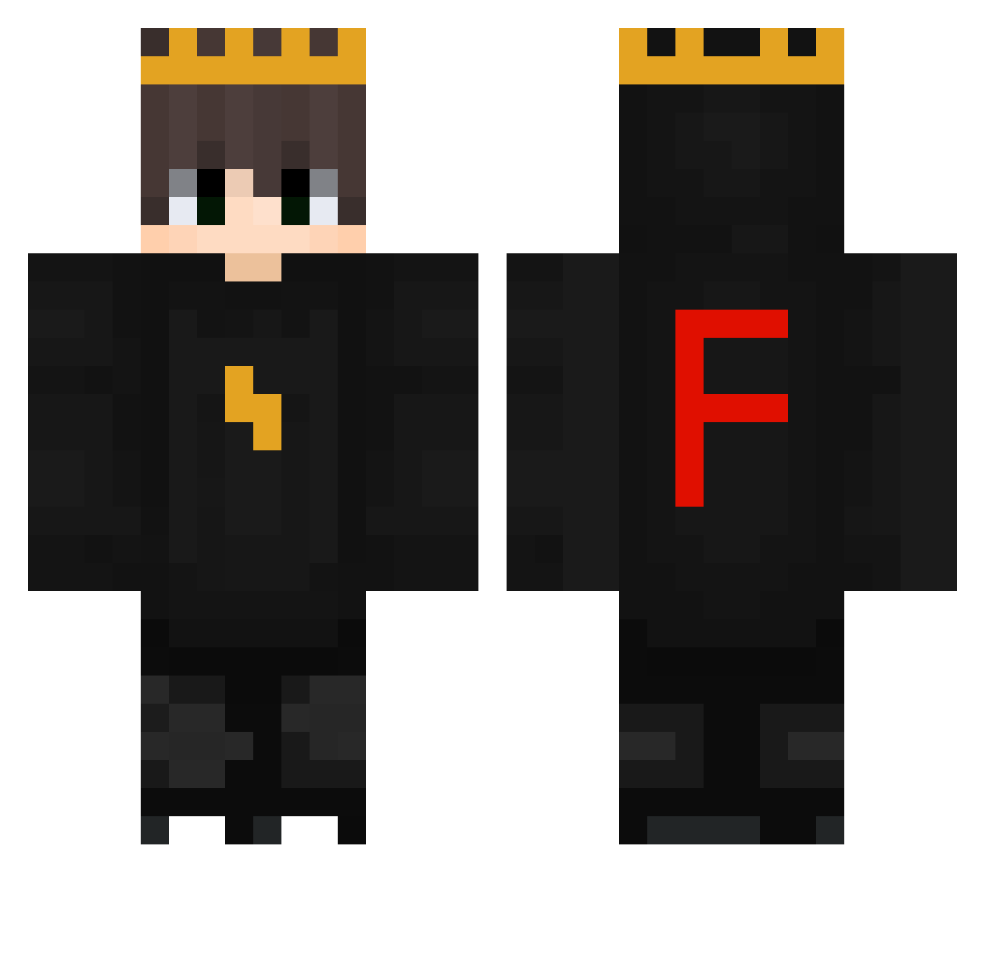 KairoxVoid Minecraft skin, front and back view
