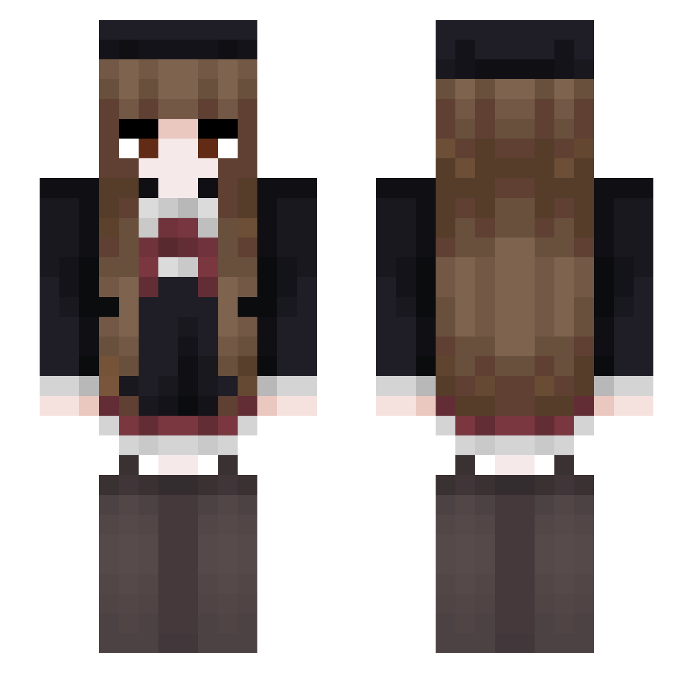 lenacy Minecraft skin, front and back view