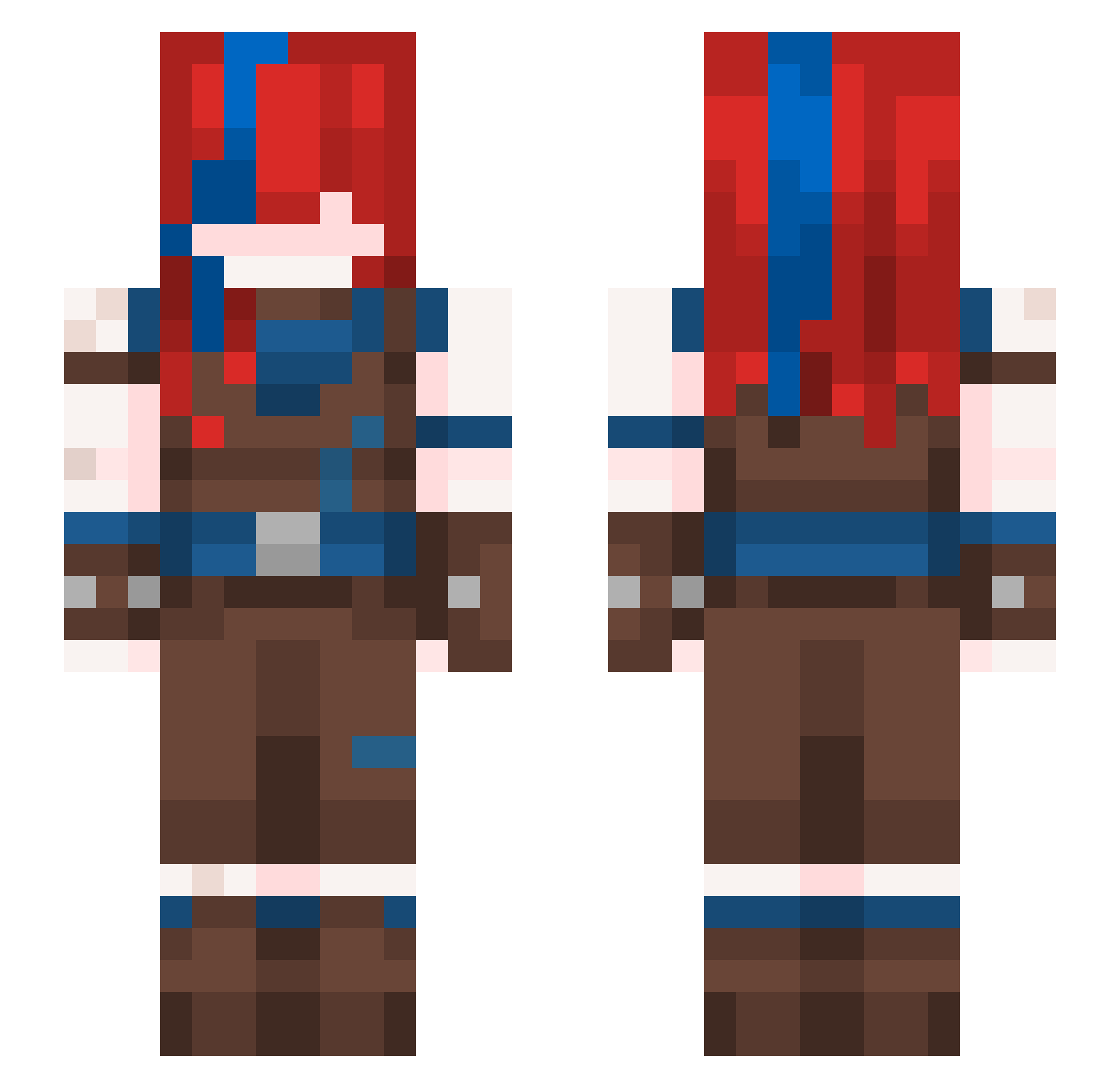 Onryo10 Minecraft skin, front and back view