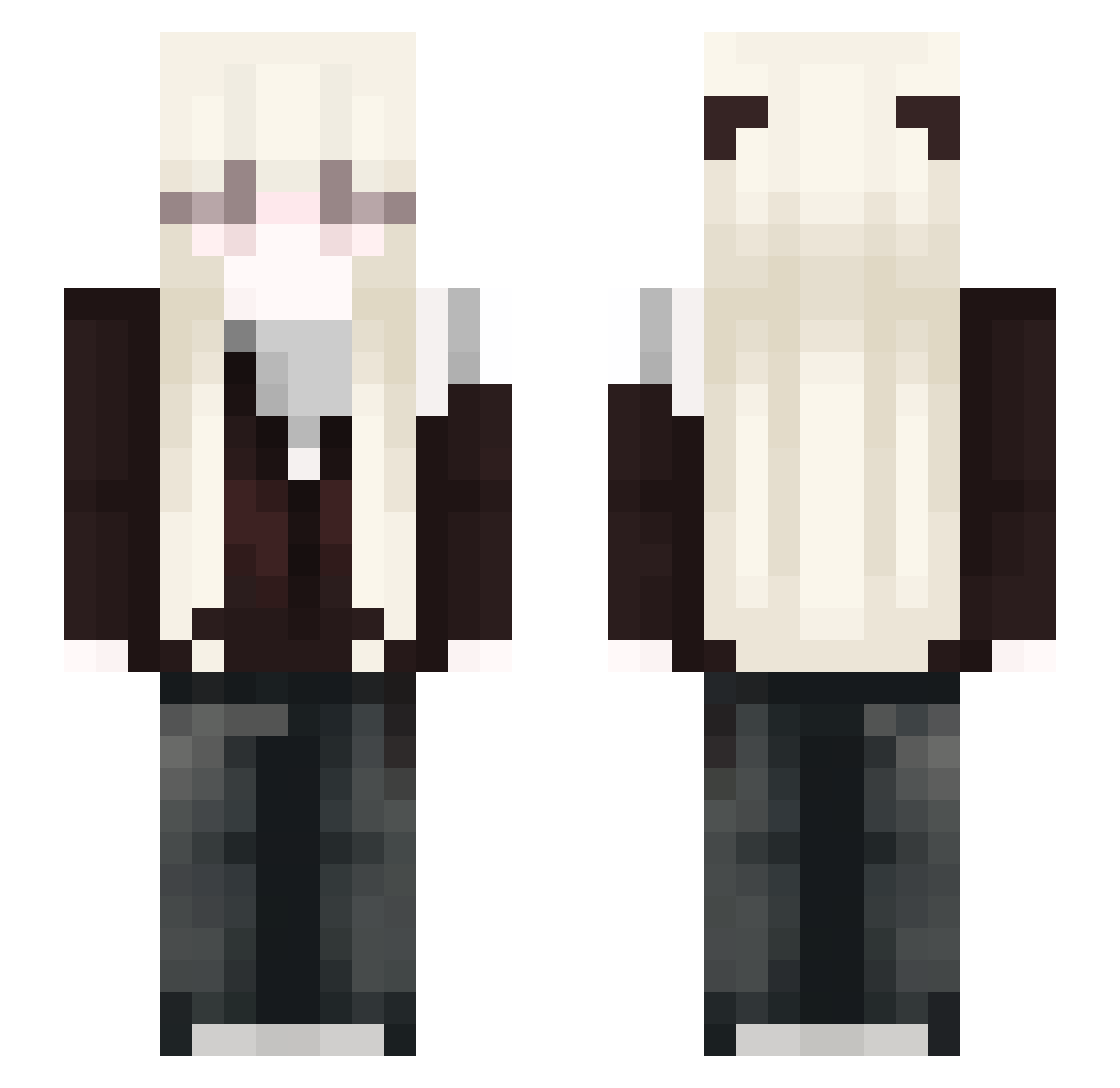 ukurok Minecraft skin, front and back view