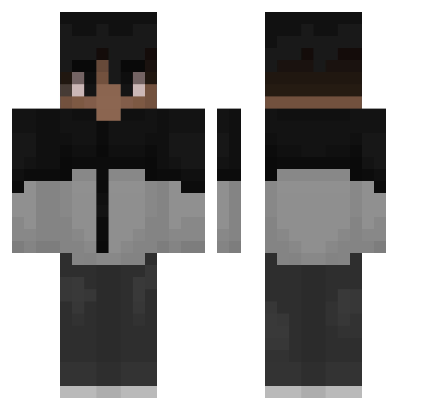 StepGrandson Minecraft skin, front and back view