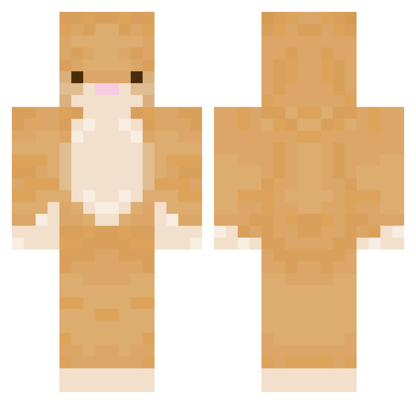TiriliriT Minecraft skin, front and back view
