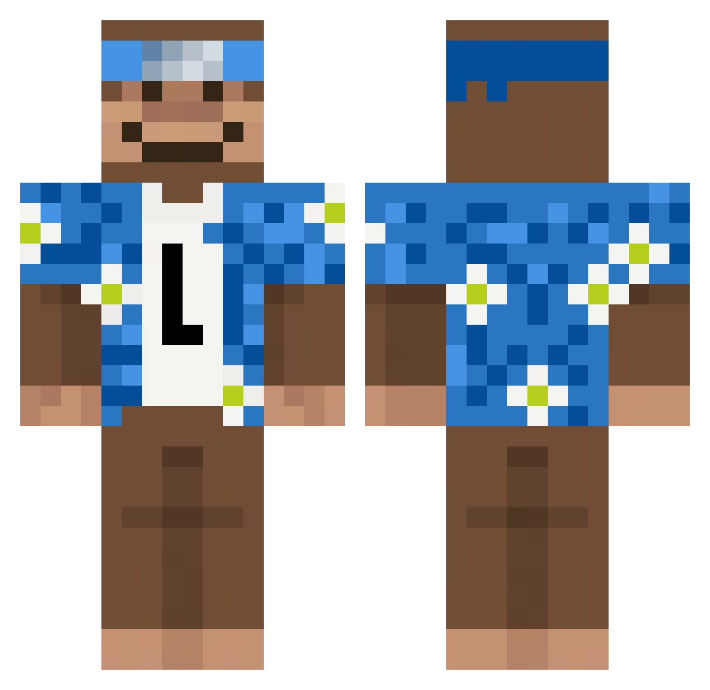 Bas0reksijaa Minecraft skin, front and back view