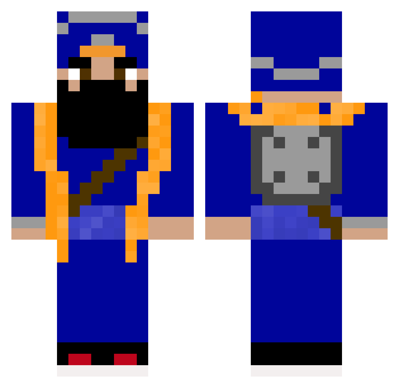 toukoi Minecraft skin, front and back view