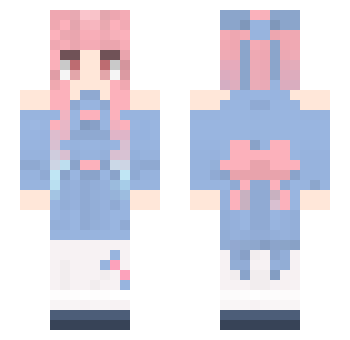 FH78 Minecraft skin, front and back view