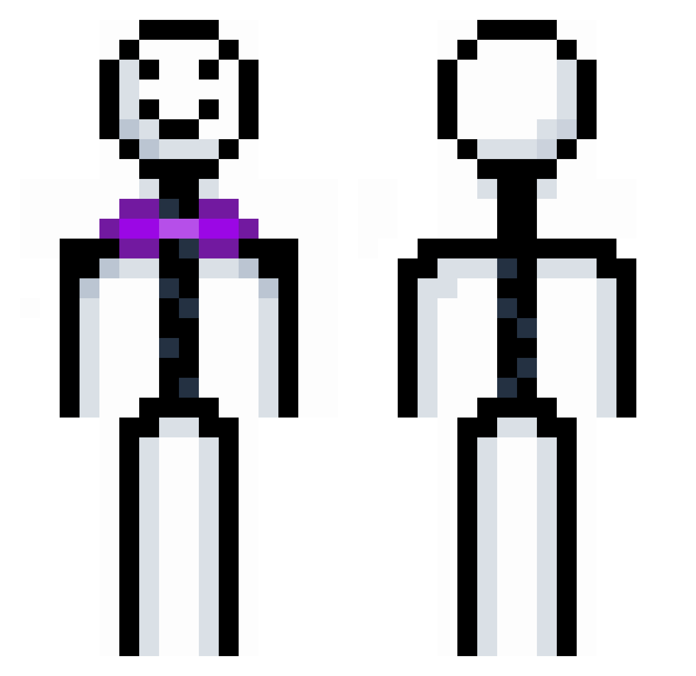 MrGarto Minecraft skin, front and back view