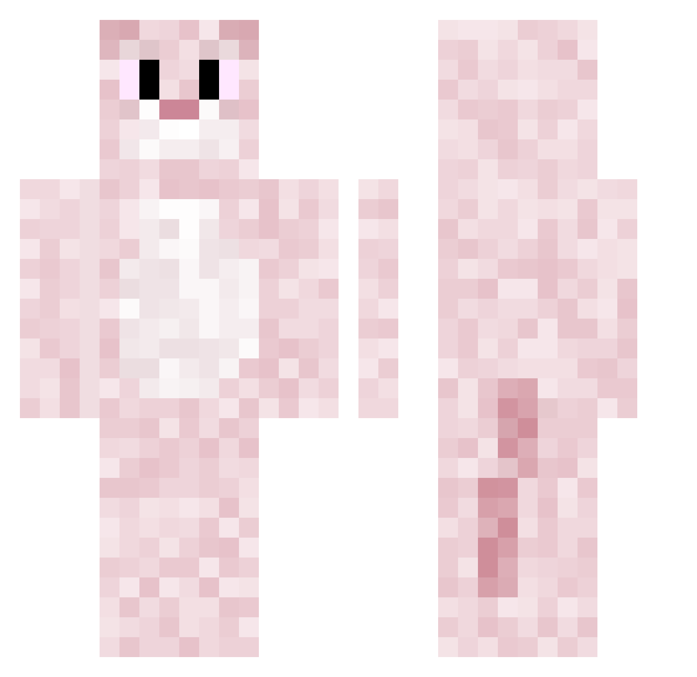 forsy Minecraft skin, front and back view