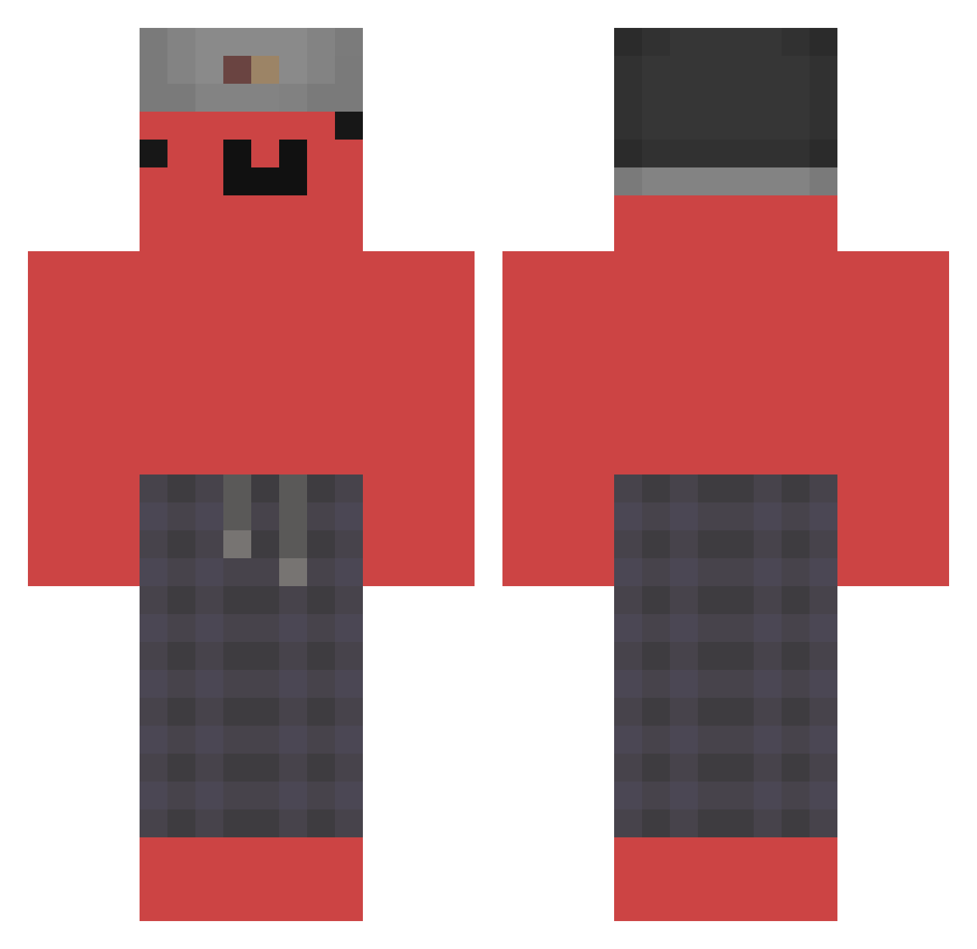 potatomat27 Minecraft skin, front and back view