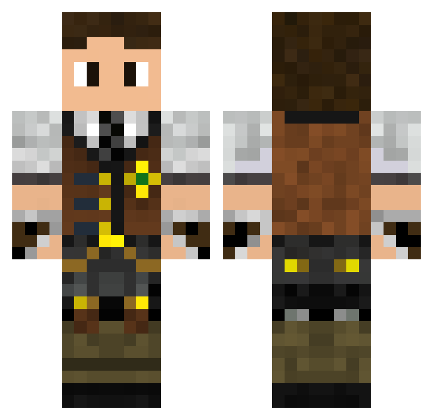 jonnybff Minecraft skin, front and back view