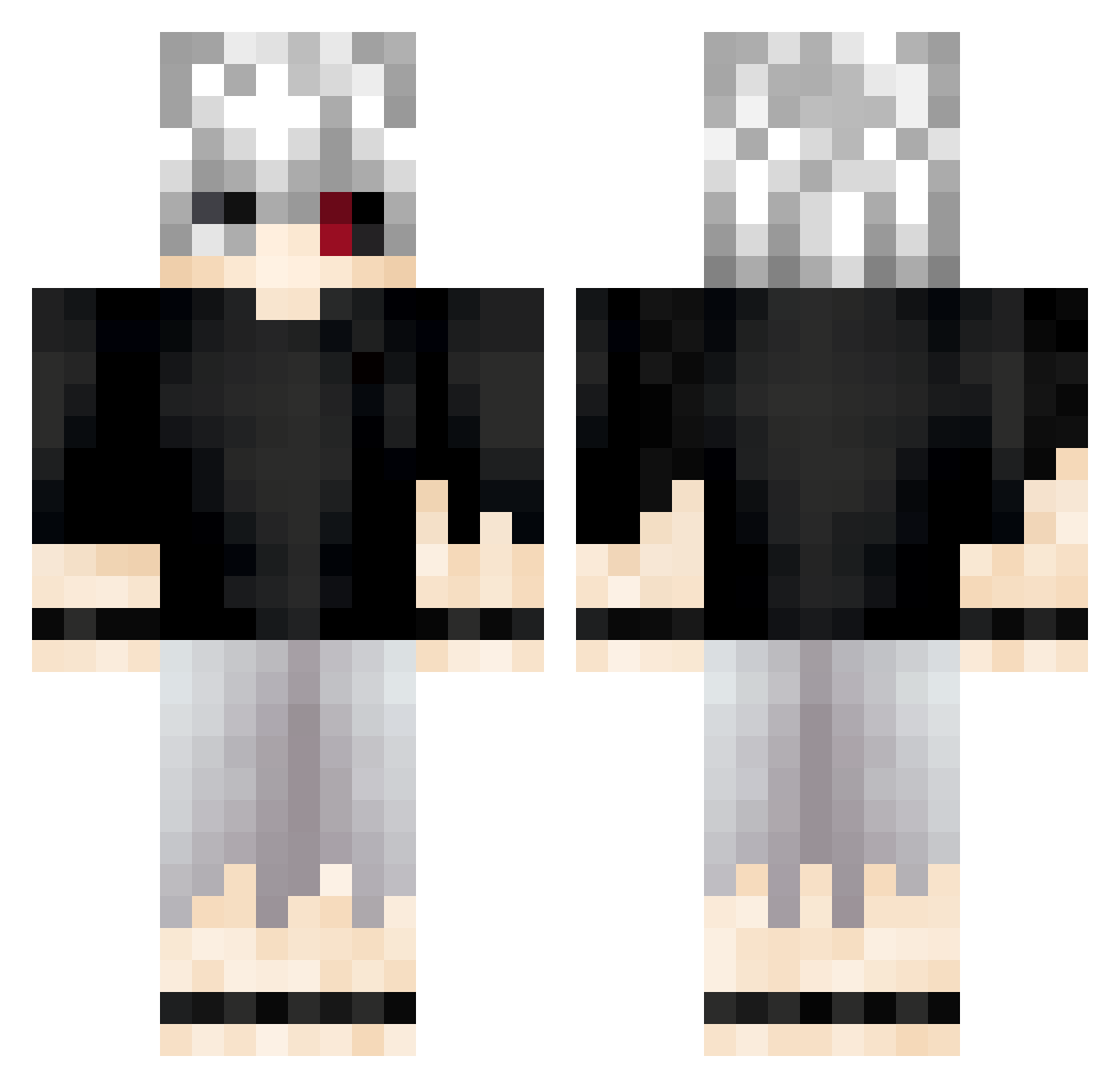 Yxyl_Ksn Minecraft skin, front and back view