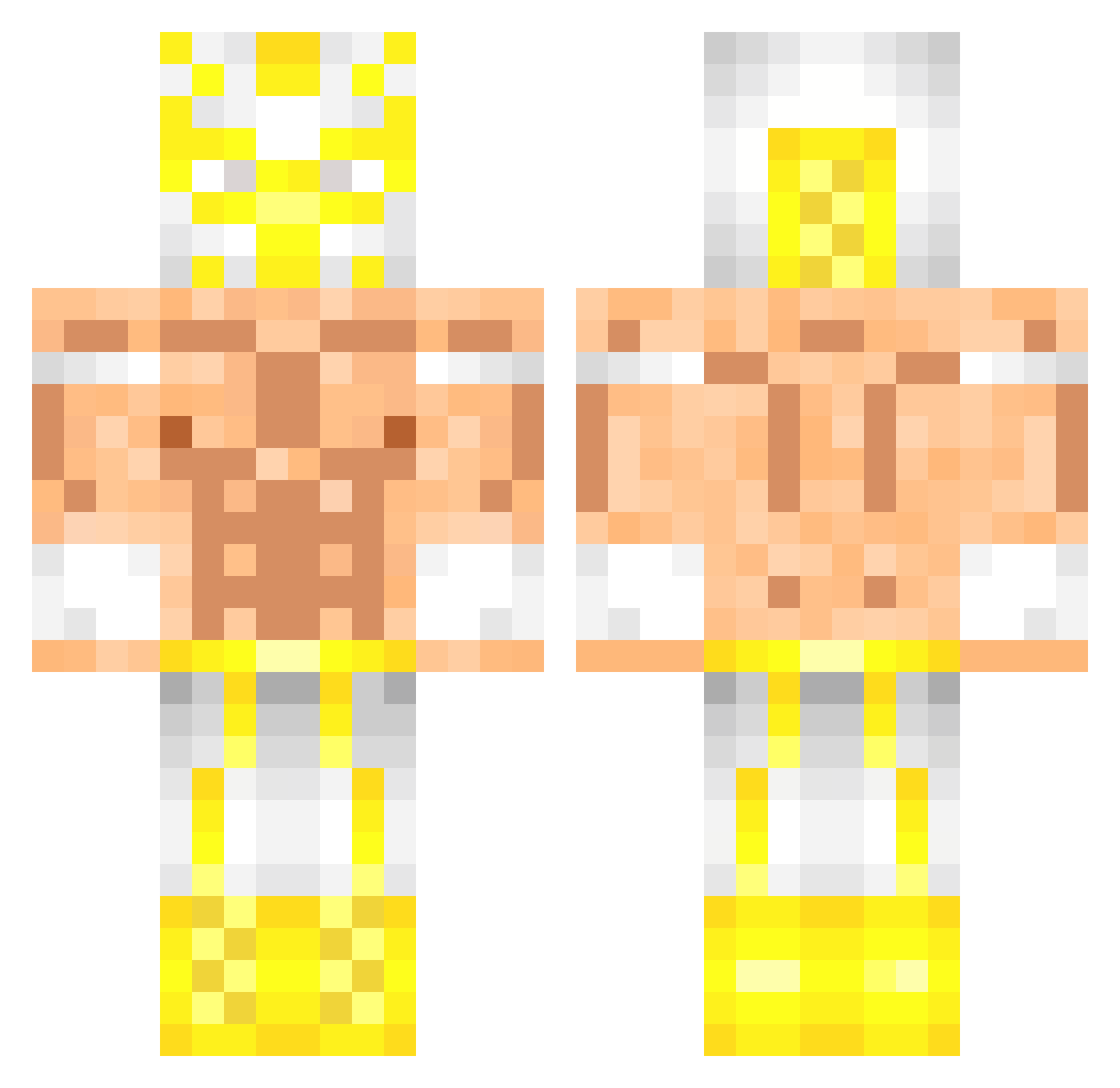 Q_Tip22__ Minecraft skin, front and back view