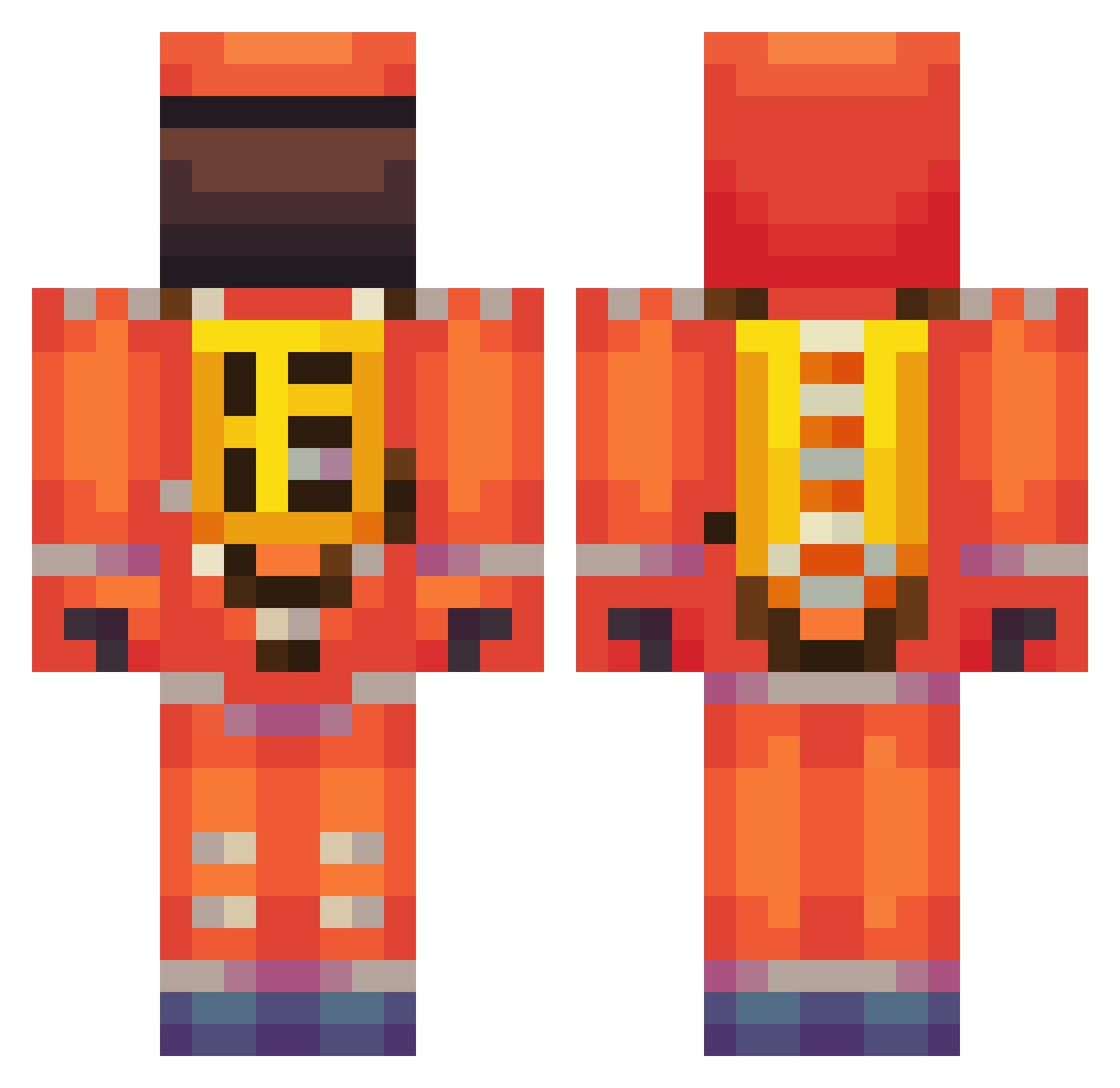 northofjupiter Minecraft skin, front and back view