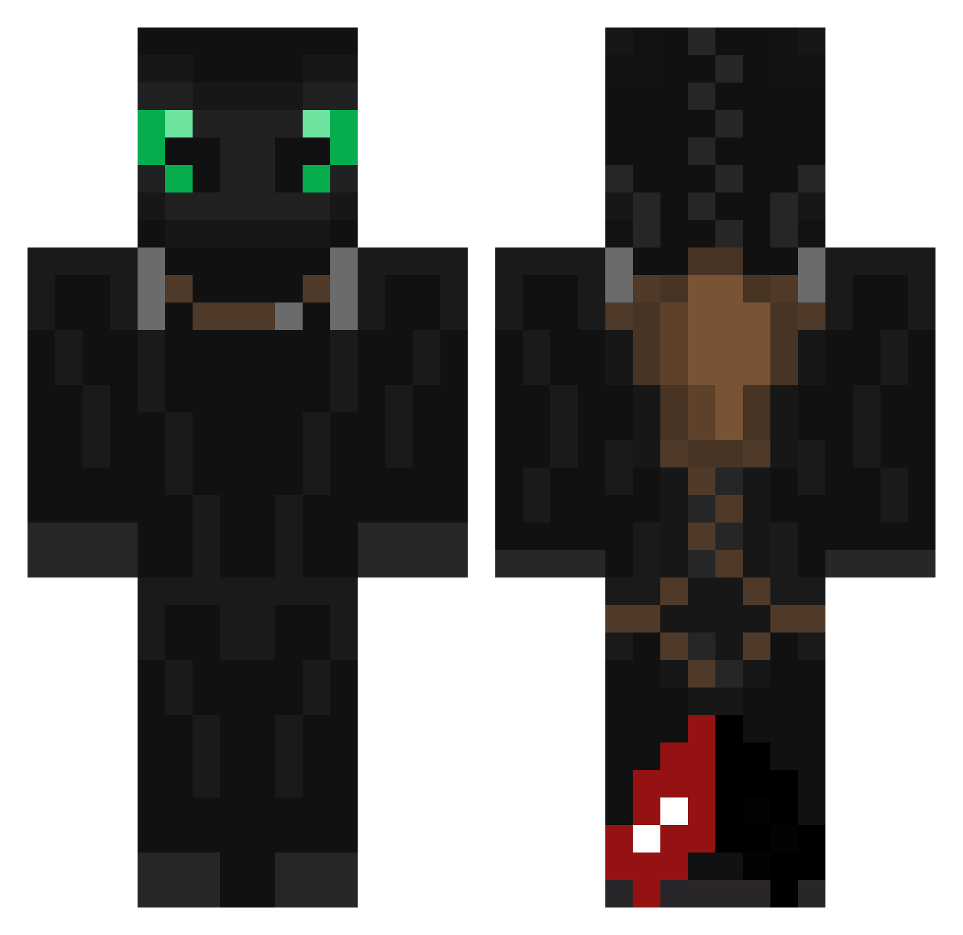 vida_loka Minecraft skin, front and back view