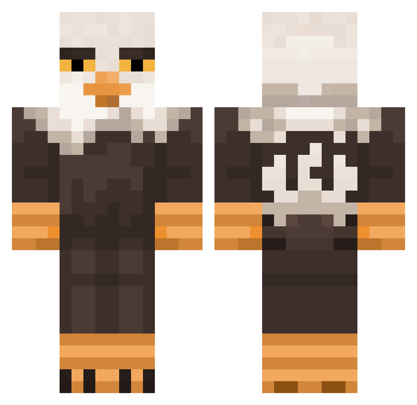 urlocalbirdnerd Minecraft skin, front and back view