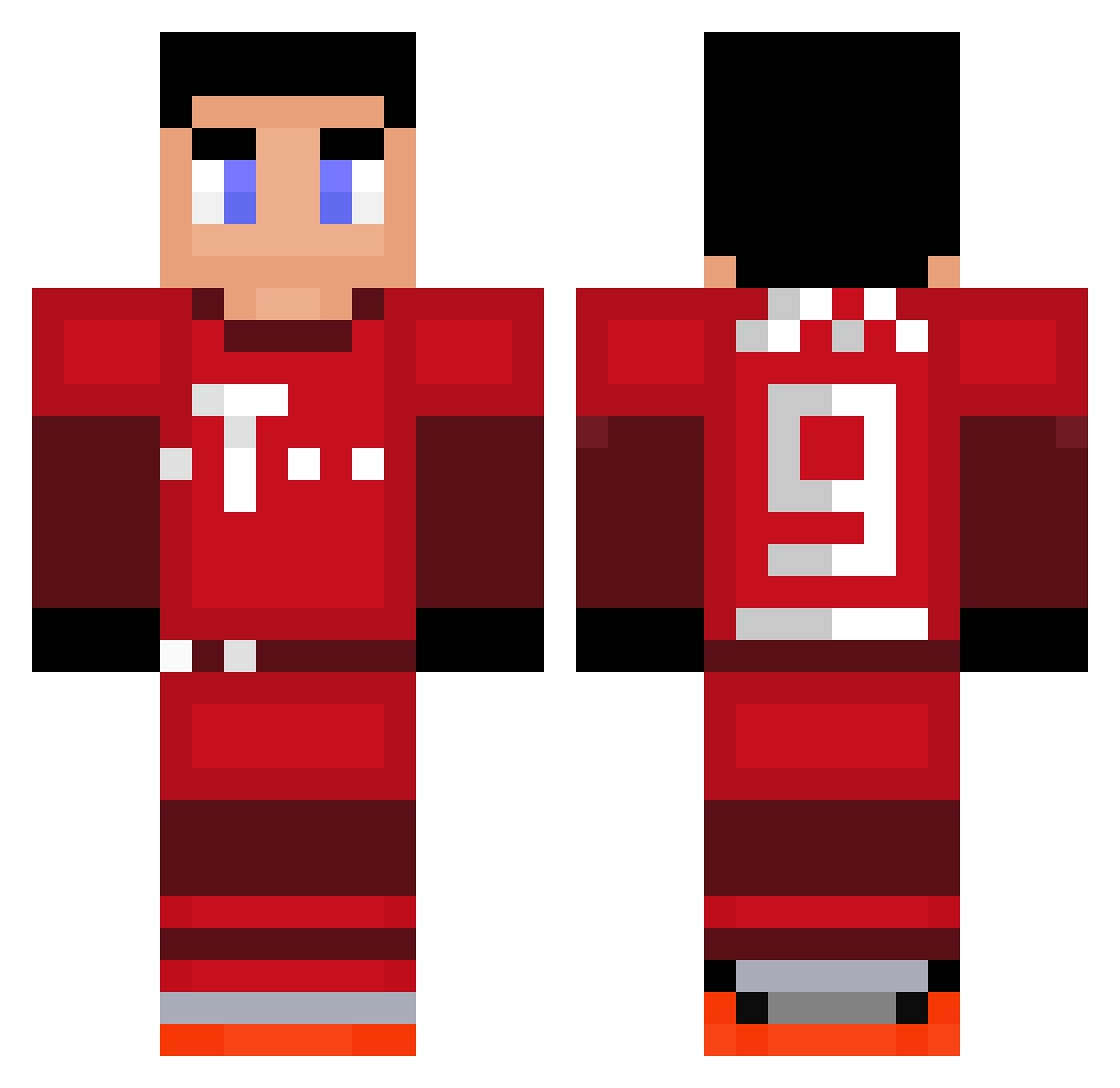 Sigiemka_Teplik Minecraft skin, front and back view