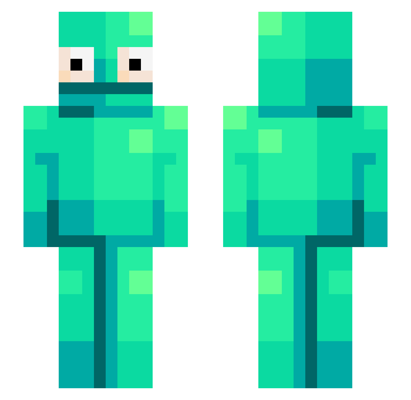 priceless8 Minecraft skin, front and back view