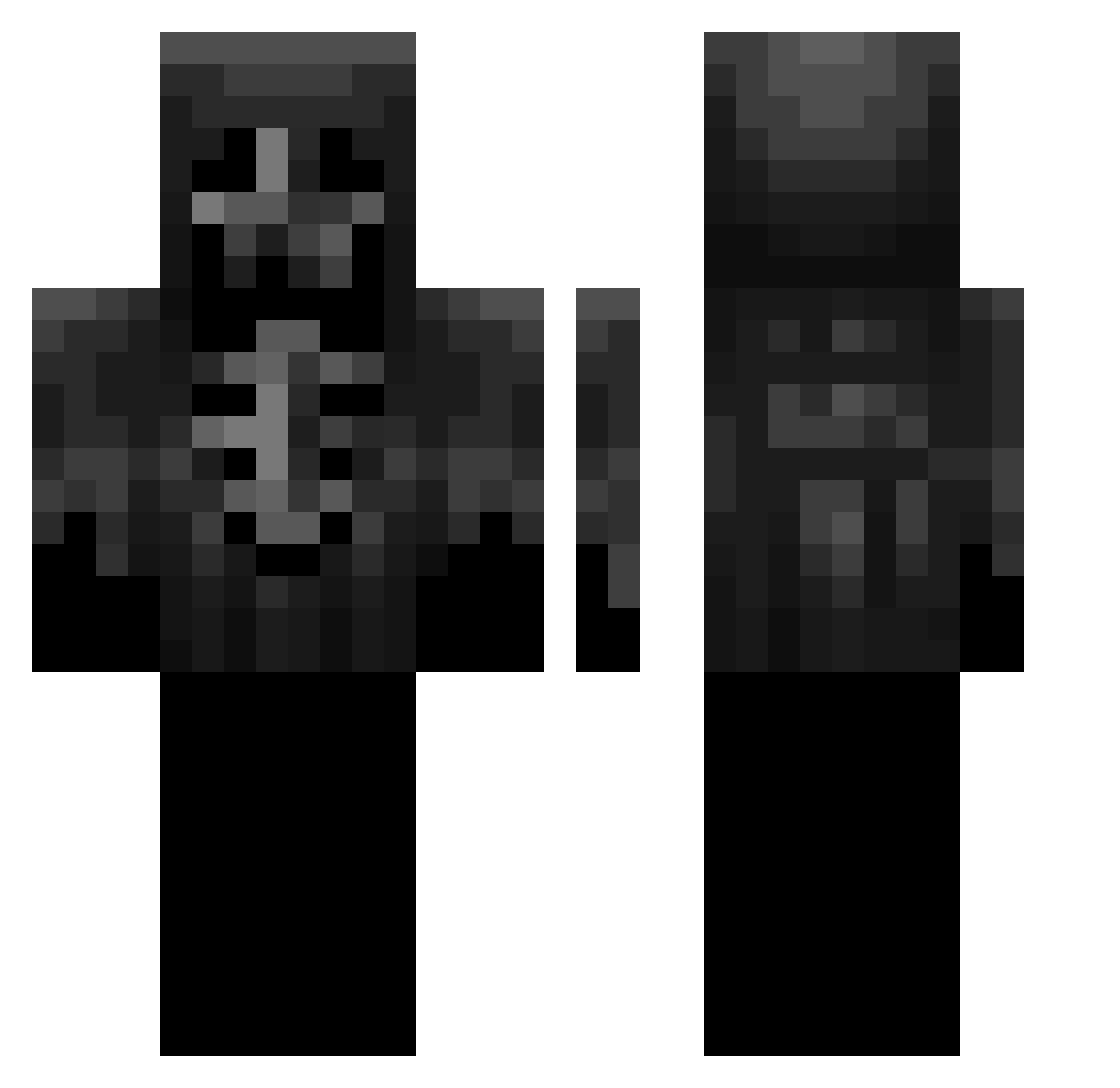 BlackphoeniX69x Minecraft skin, front and back view