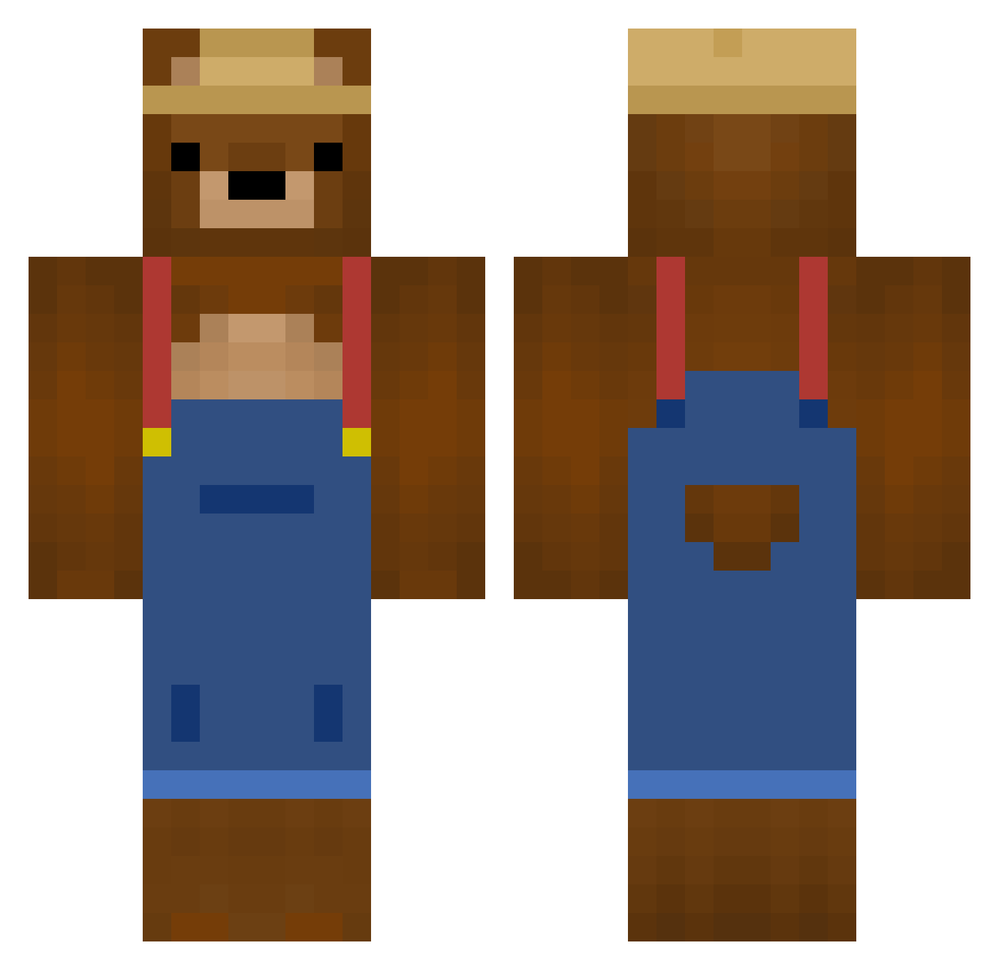 1tsSmoky Minecraft skin, front and back view