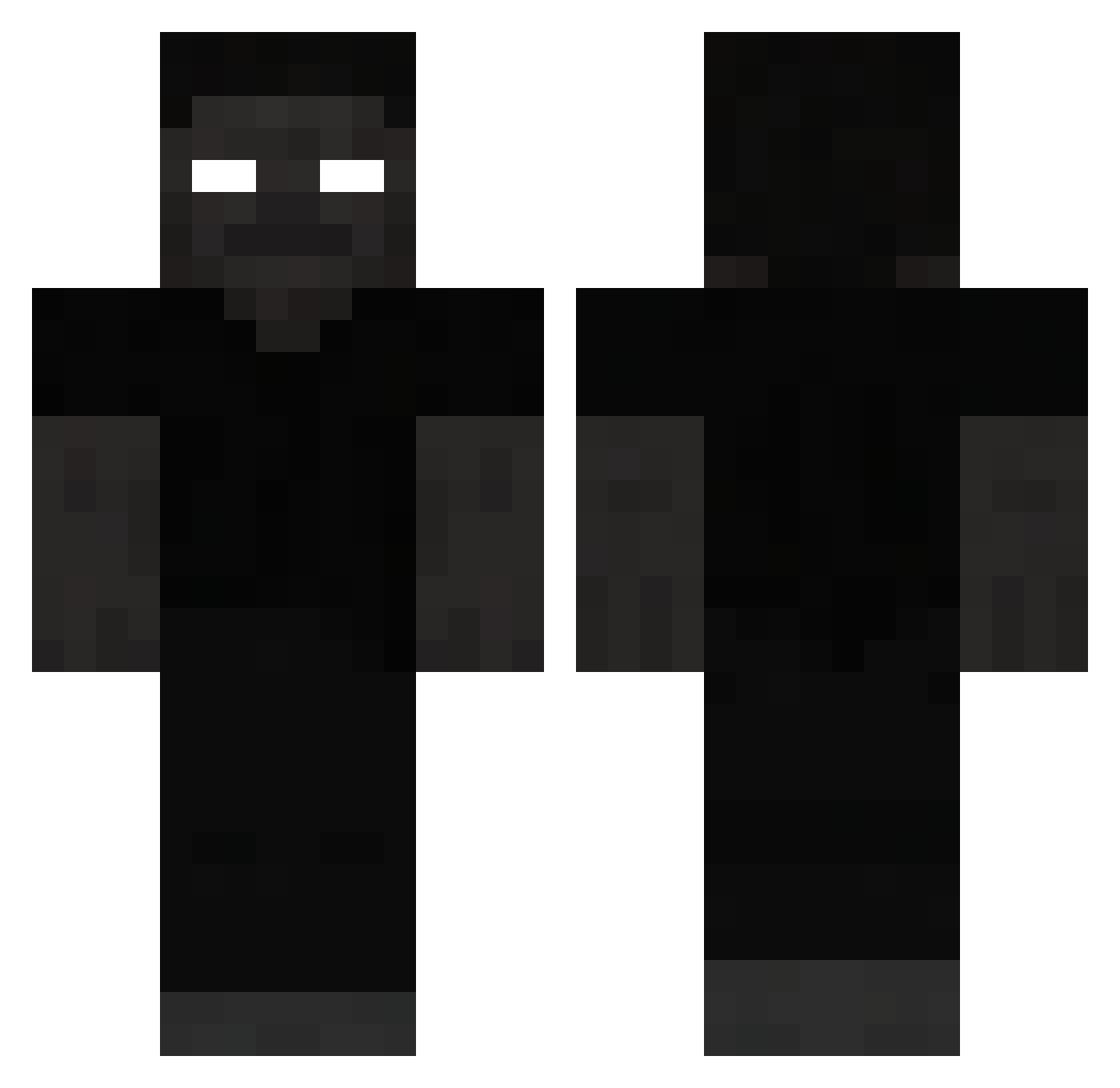 Vuatex Minecraft skin, front and back view