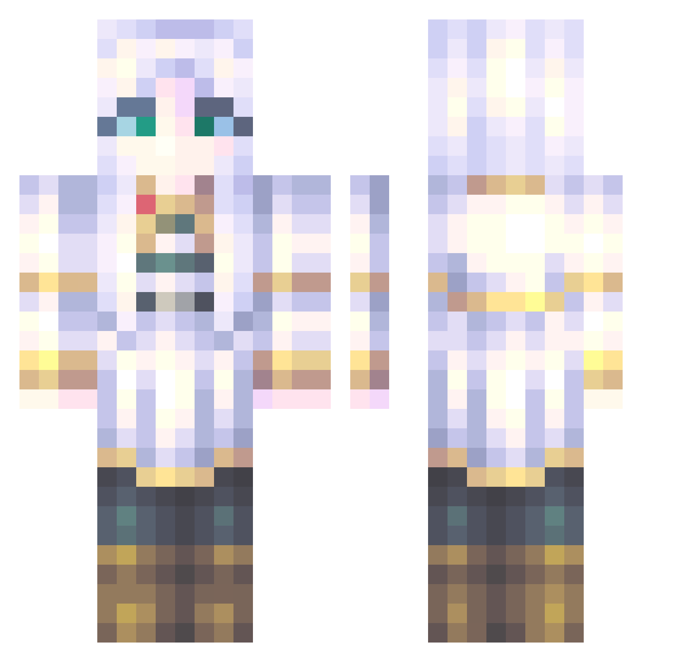 Tale8285 Minecraft skin, front and back view