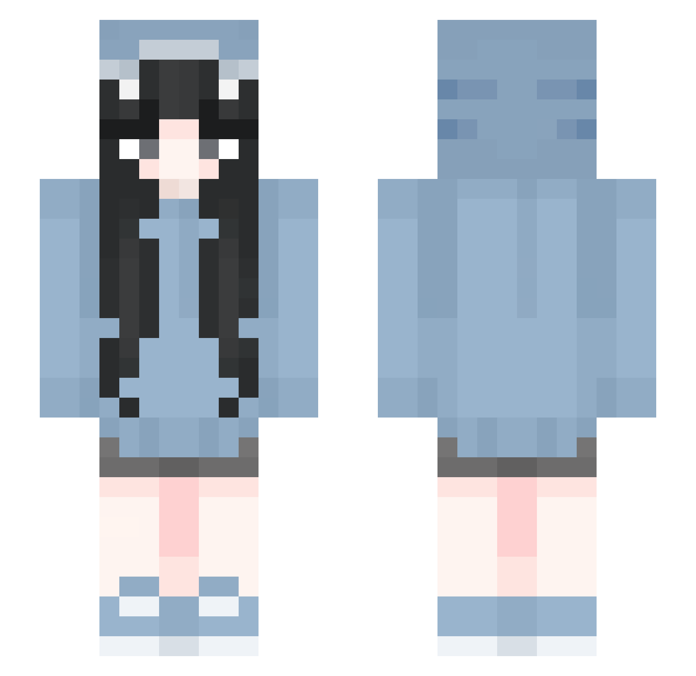 Lanana_Banana Minecraft skin, front and back view