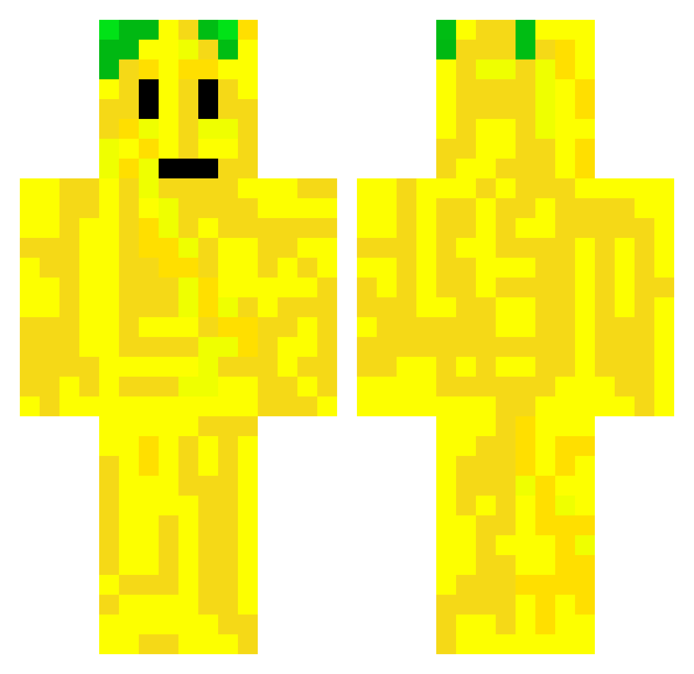 wasdyu Minecraft skin, front and back view