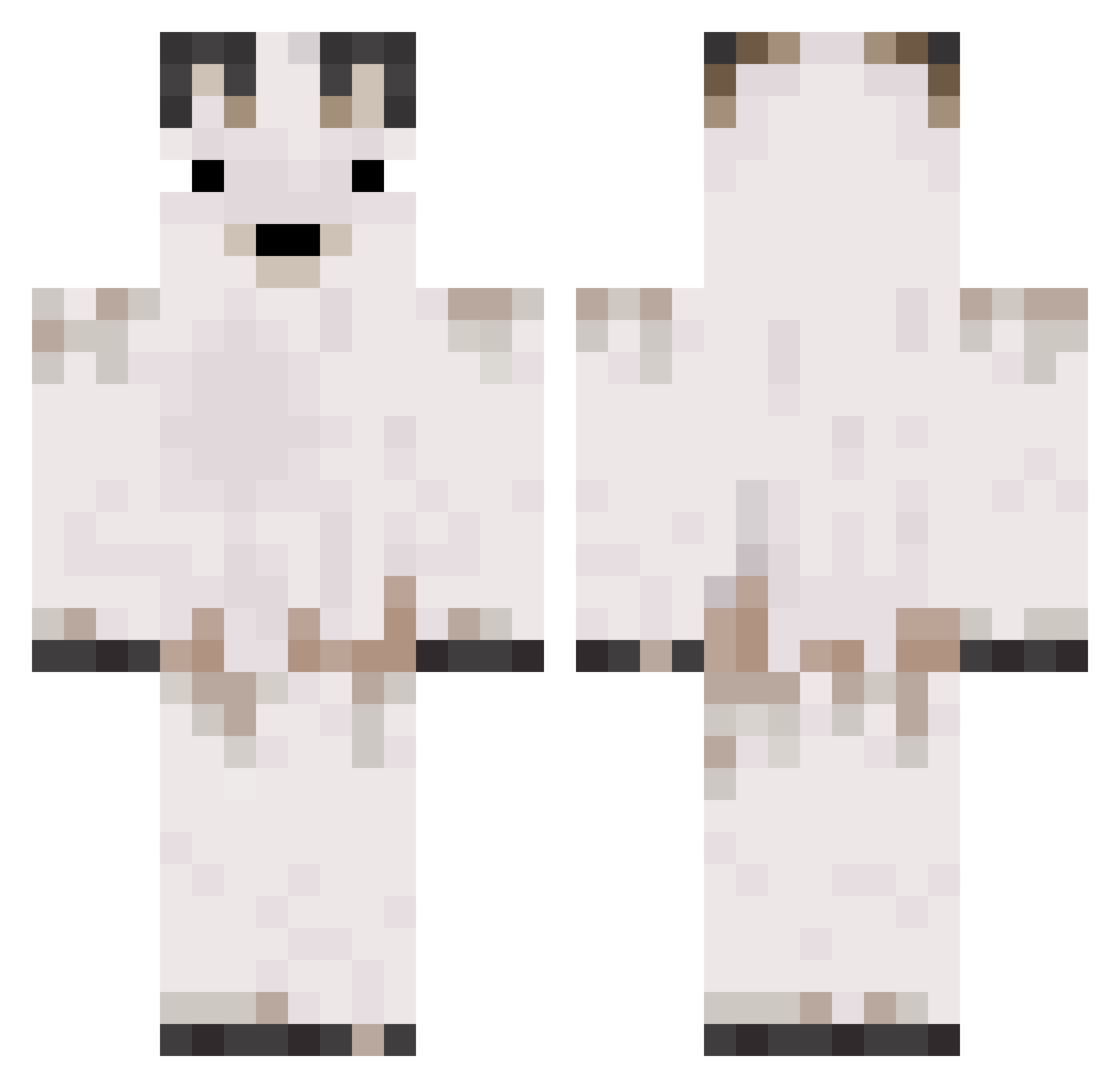 Geten9999 Minecraft skin, front and back view