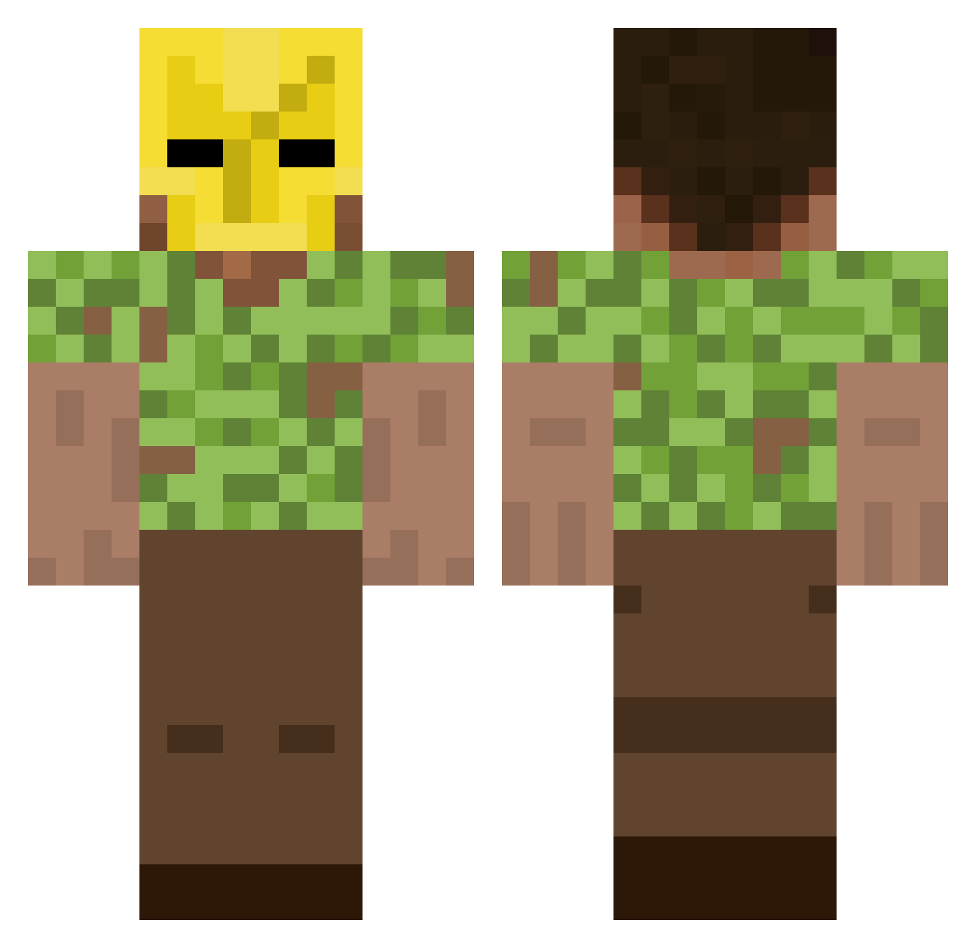 avpking24 Minecraft skin, front and back view