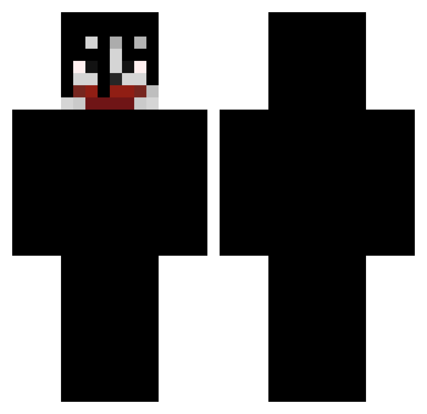 tzlWRLD Minecraft skin, front and back view