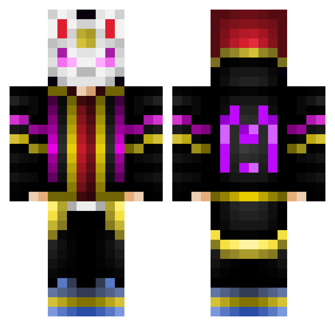 danger_gril Minecraft skin, front and back view