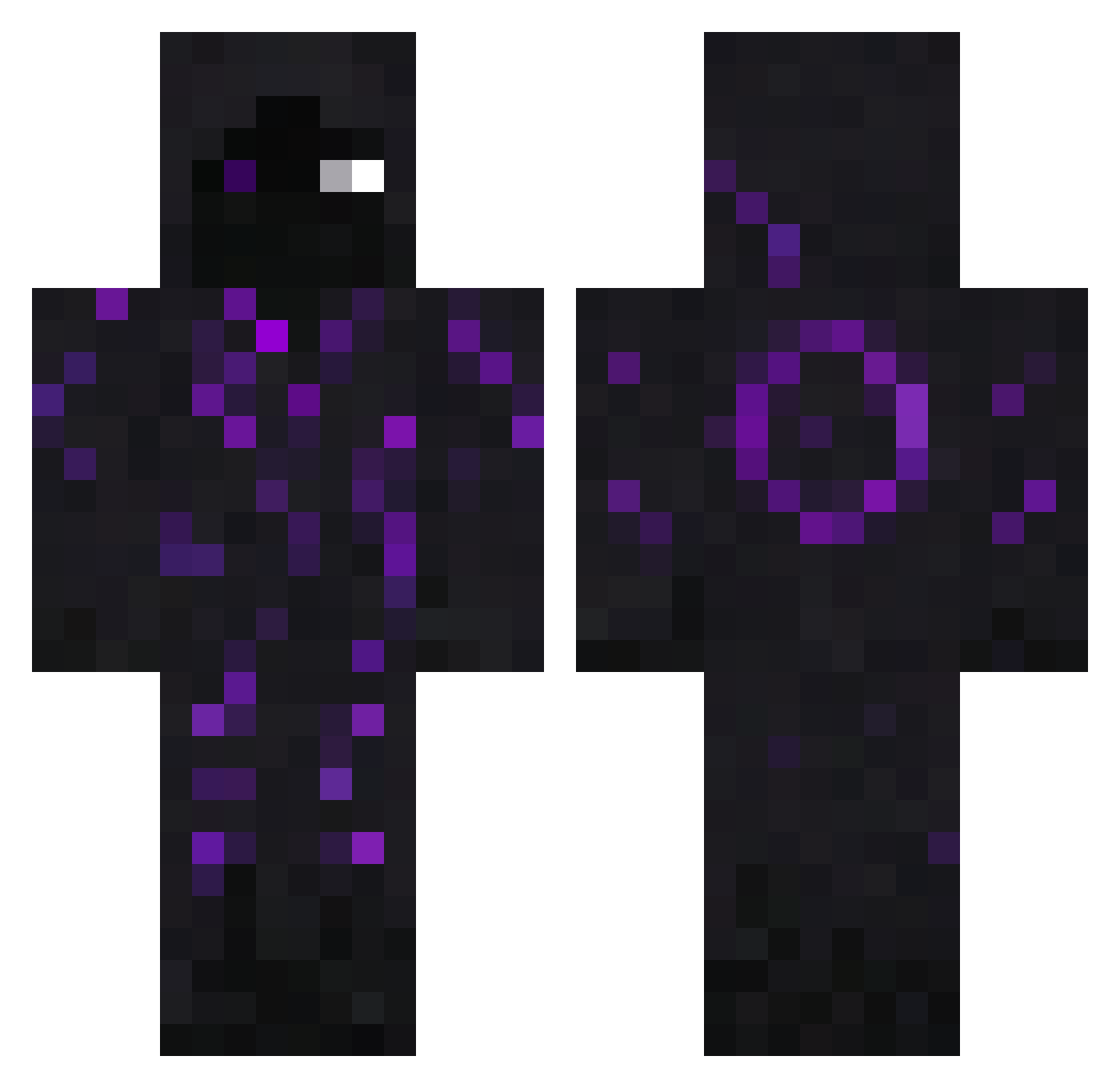 Hamadrius Minecraft skin, front and back view