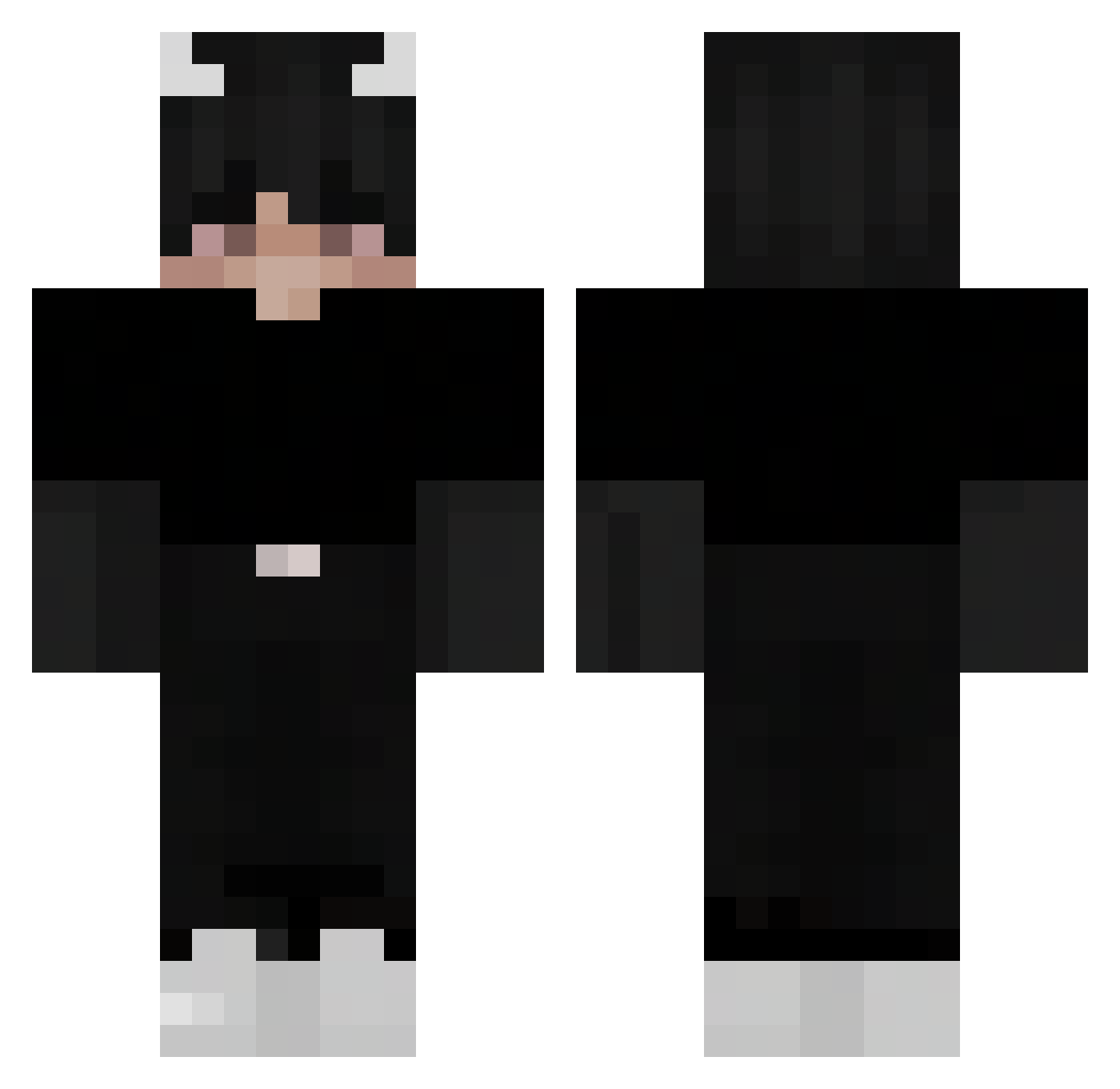 Jurasowsky Minecraft skin, front and back view