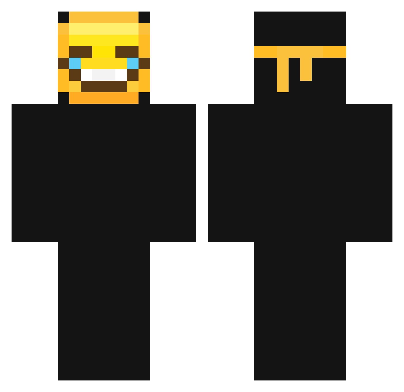 Average_German Minecraft skin, front and back view