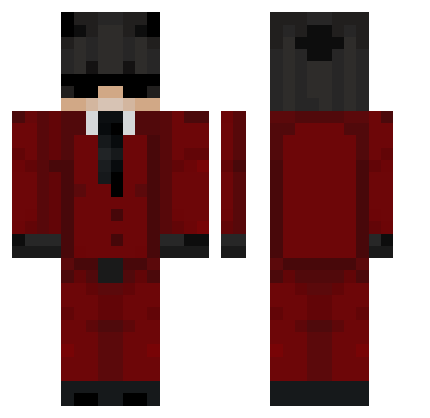 D13asgasdhsdagz Minecraft skin, front and back view