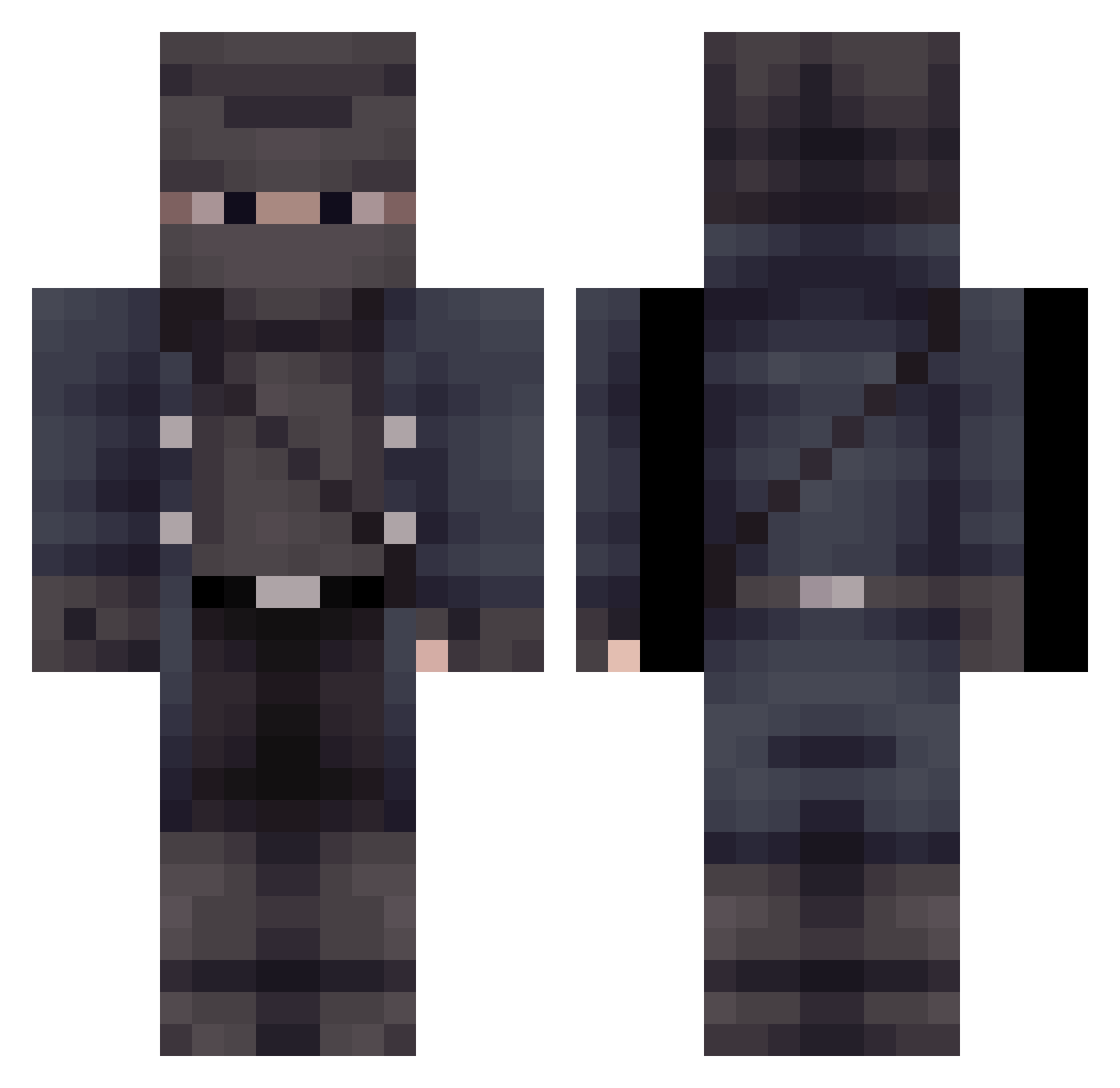 Badgerz_ Minecraft skin, front and back view