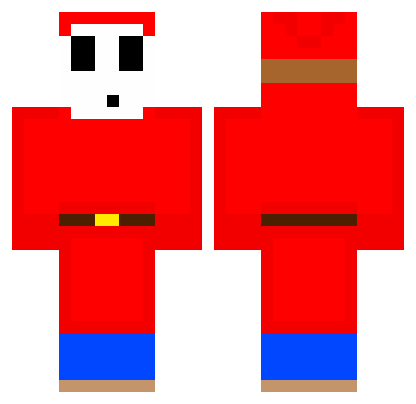 OctoRamz Minecraft skin, front and back view