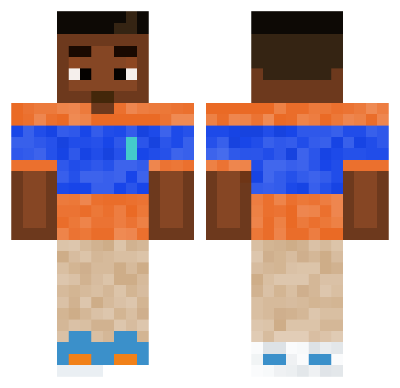 liln Minecraft skin, front and back view