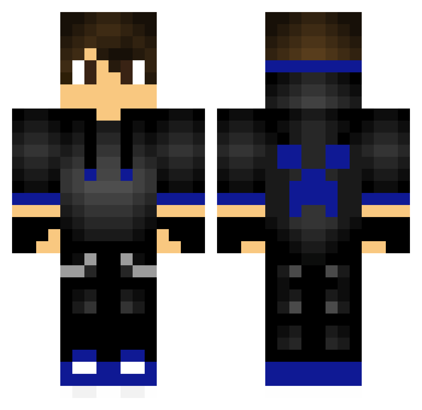 MALLYWAREZ Minecraft skin, front and back view