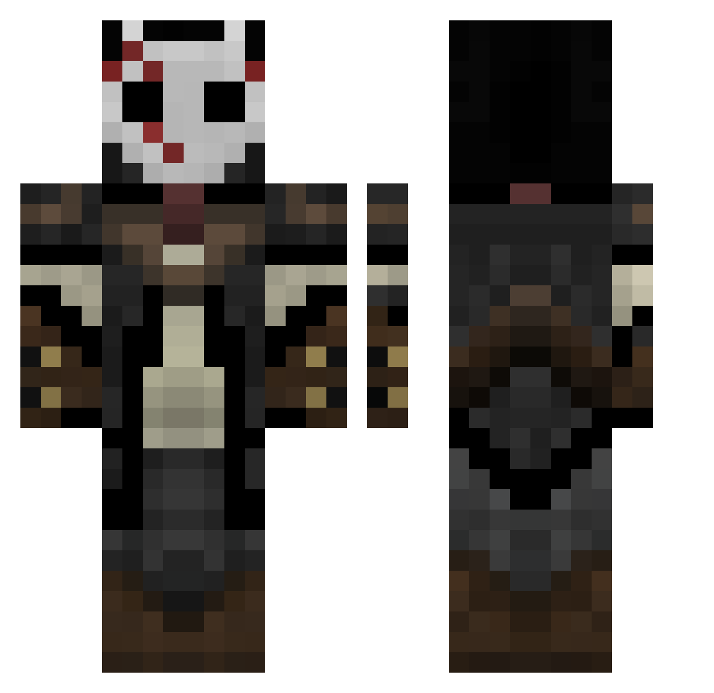 BL3XG0D Minecraft skin, front and back view