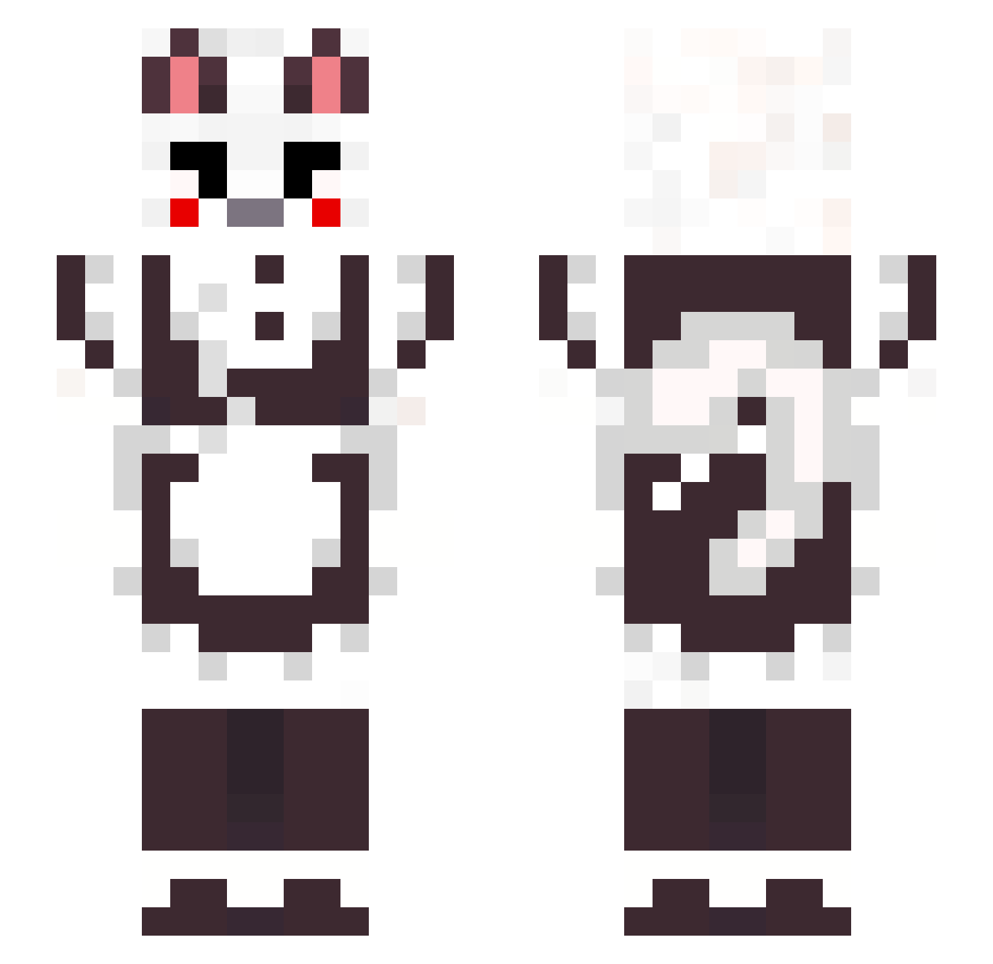 V1rtuoso Minecraft skin, front and back view