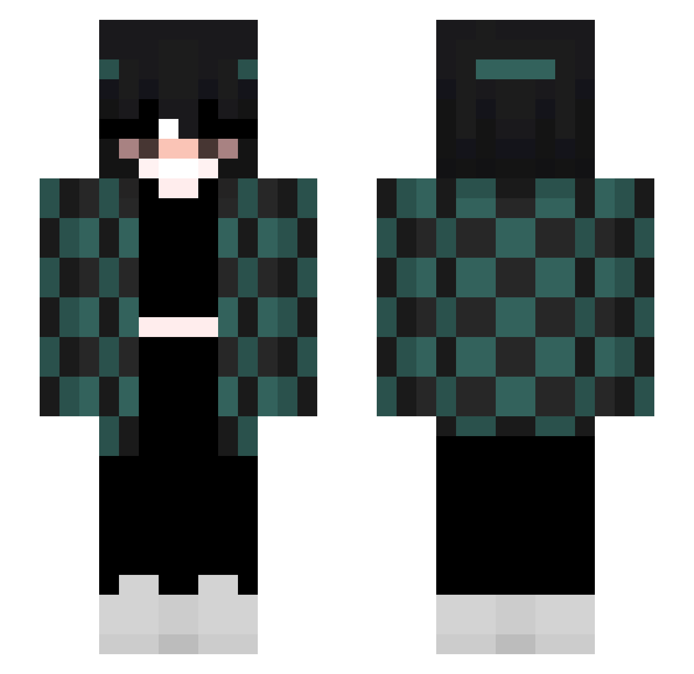 AlrLudus Minecraft skin, front and back view
