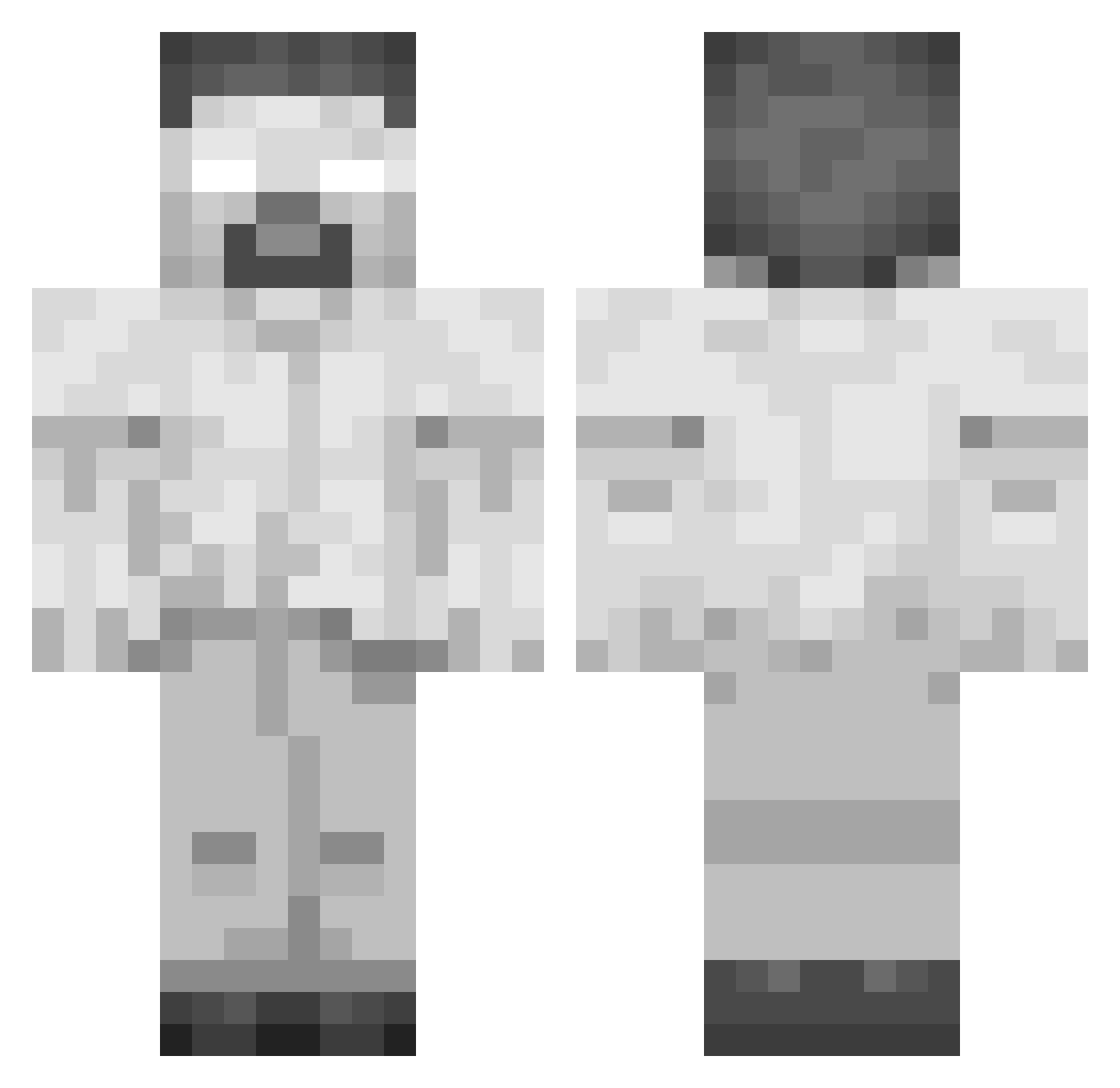 clutch_Acee Minecraft skin, front and back view