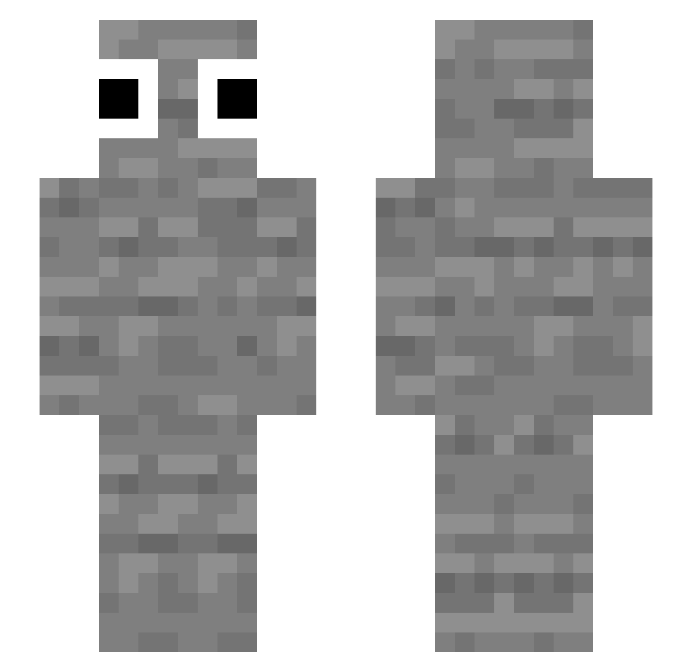 Rayxzi Minecraft skin, front and back view