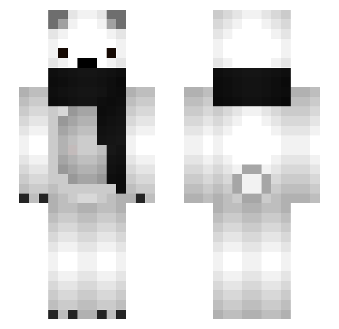 AmaH04Rui Minecraft skin, front and back view